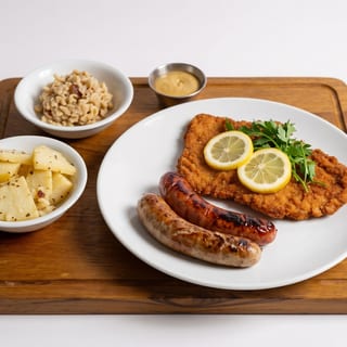 Sausage and Schnitzel Plate