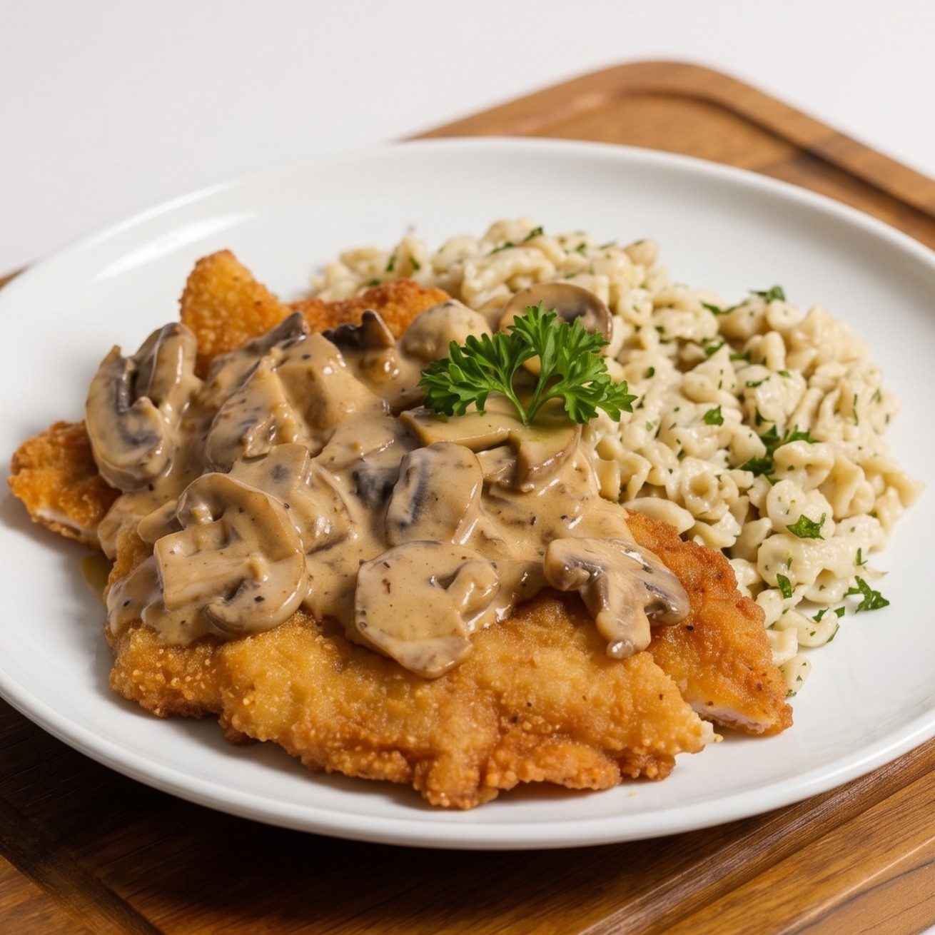 Jaeger Schnitzel.